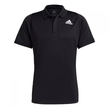 adidas Tennis Freelift Polo Shirt Mens - Black / White