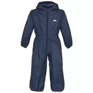 Trespass Kids Unisex Dripdrop Padded Waterproof Rain Suit (3/4 Years) (Navy Blue)