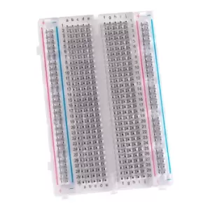 R-TECH 341320 Solderless Breadboard Transparent 400 Points