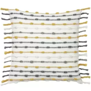 Dhadit Stripe Cushion Ochre/Natural