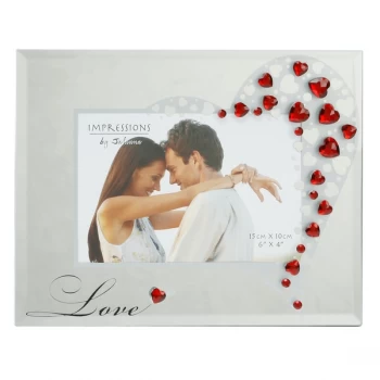 6" x 4" - True Valentine Glass Photo Frame - Love