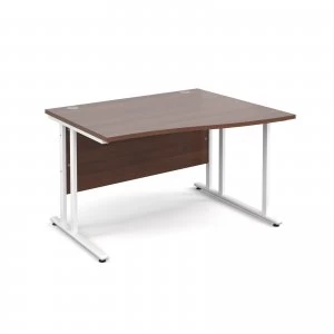 Maestro 25 WL Right Hand Wave Desk 1200mm - White Cantilever Frame wa