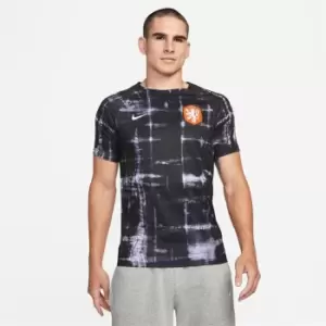 Nike Netherlands Pre Match Top 2022 2023 Mens - Black