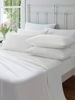 Catherine Lansfield Soft N Cosy Brushed Cotton Extra Deep Double Fitted Sheet ; White