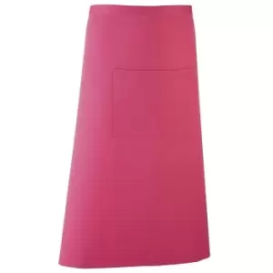 Premier Unisex 'colours' Bar Apron / Workwear (long Continental Style) (pack Of 2) (one Size, Hot Pink)