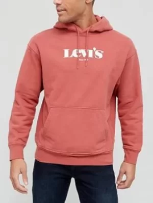 Levis Levis Graphic Logo Overhead Hoodie, Burgundy Size M Men