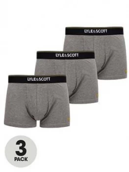 Lyle & Scott Fergus 3 Pack Trunk - Grey, Size XL, Men