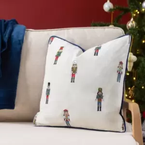 Nutcracker Christmas Cushion Cream / 43 x 43cm / Polyester Filled