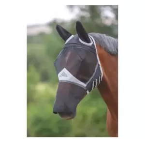 Shires Fine Mesh Fly Protector With Ears and Nose - Black