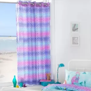 Mermaid Kids Eyelet Curtains Blue