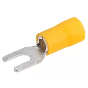 TruConnect Yellow 4mm Fork Terminal Pack of 100