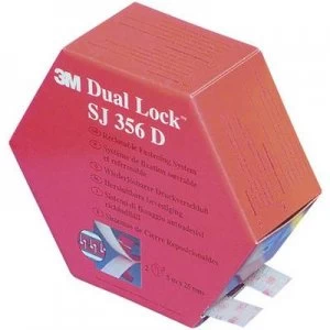 3M SJ 356D Dual Lock Hook-and-loop tape stick-on Mushroom hooks (L x W) 5000 mm x 25mm Translucent 1 Pair