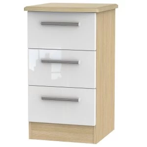 Robert Dyas Kirkhill Ready Assembled 3-Drawer Bedside Table Pine