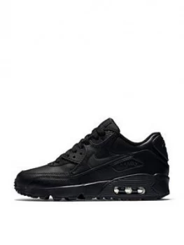 Nike Junior Air Max 90 Leather - Black, Size 3