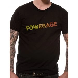 AC/DC - Powerage Logo Mens Large T-Shirt - Black