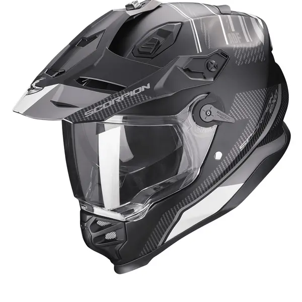 Scorpion ADF-9000 Air Desert Matt Black-Silver Adventure Helmet M