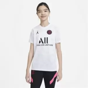 Nike Paris Saint Germain x Jordan Pre Match Shirt Junior - White