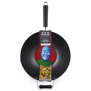 Ken Hom Excellence Non-Stick Wok Carbon Steel Black 35 cm