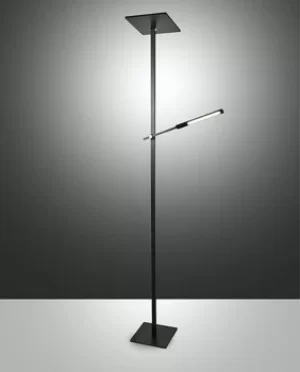 Ideal LED Integrated Floor Lamp Black Glass