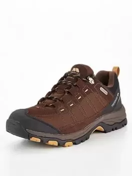 Trespass Scarp Low Walking Trainers - Dark Brown, Size 8, Men