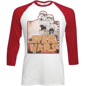 Star Wars - Storm Troopers Unisex X-Large T-Shirt - Red,White