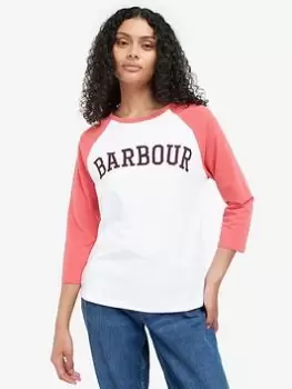 Barbour Northumberland T-Shirt - White, Size 16, Women