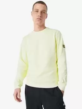 Barbour International Racer Arm Badge Sweatshirt - Yellow, Yellow, Size L, Men