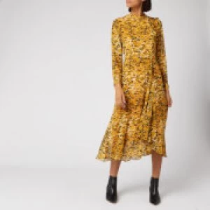 Whistles Womens Ikat Animal Ines Dress - Yellow/Multi - UK 6