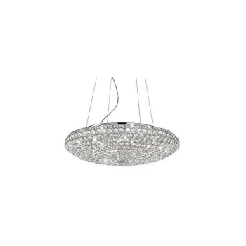 Ideal Lux Lighting - Ideal Lux King - 12 Light Large Ceiling Pendant Chrome, G9