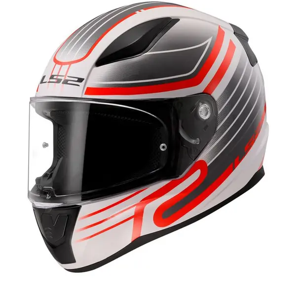 LS2 FF353 Rapid II Circuit White Red 06 Full Face Helmet Size S