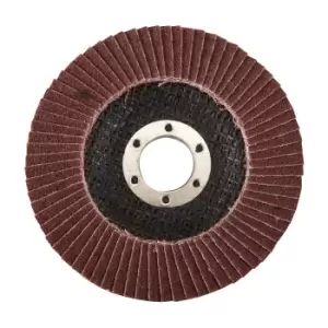 Silverline Aluminium Oxide Flap Disc 115mm 80 Grit 792089