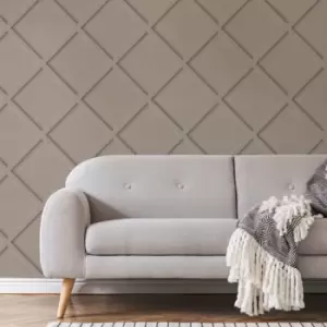 Superfresco Easy Grey Panelled Concrete effect Smooth Wallpaper - Grey