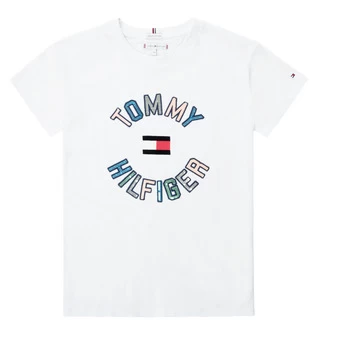 Tommy Hilfiger PELINKA Girls Childrens T shirt in White - Sizes 8 years,10 years,12 years,14 years,16 years