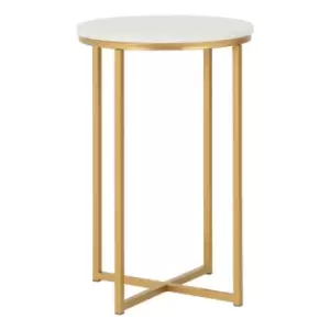 Seconique Dallas Side Table - Marble/Gold Effect