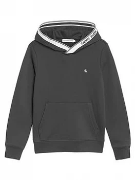 Calvin Klein Jeans Boys Intarsia Hoodie - Black, Size 12 Years