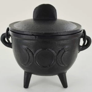 Triple Moon Cast Iron Cauldron (Medium)