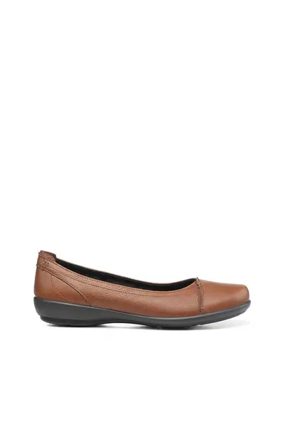 Hotter Wide Fit 'Robyn II' Ballet Pumps Tan