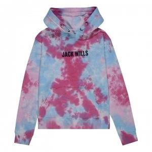 Jack Wills Tie Dye Sky Print Hoodie - Blue/Purple