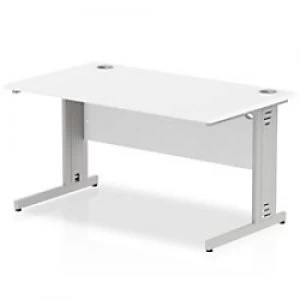 Impulse Cable Managed 1400 Rectangle Desk White