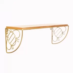 Sass & Belle Gold Bee Bracket Shelf