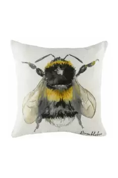 Species Bumble Bee Hand-Painted Watercolour Printed Cushion