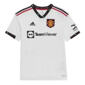 adidas Manchester United FC Away Shirt 2022 2023 Juniors - White