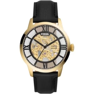 Fossil Townsman Automatic Black Eco Leather Watch