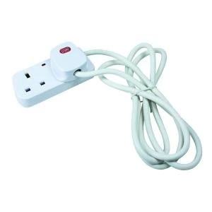 CED 2-Way Extension Lead White CEDTS2213M