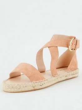 Office Savannah Crossover Flat Sandal - Nude