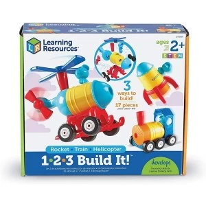 Learning Resources 1-2-3 Build It (Rocket/Train/Helicopter)