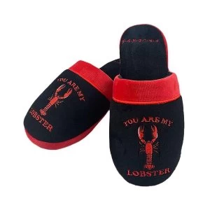 Friends You Are My Lobster Mule Slippers Black Red Adult Ladies Large UK 5-7