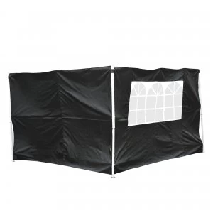 Outsunny 3m Gazebo Exchangeable Side Panels Wall-Black