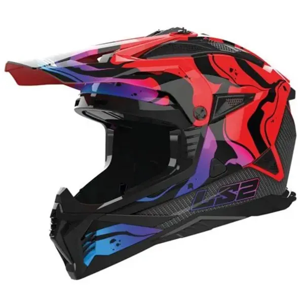 LS2 MX708 Fast II Wash Red Offroad Helmet Size 3XL