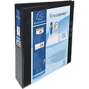 Exacompta Presentation Ring Binder Polypropylene A4 4 ring 50 mm Black